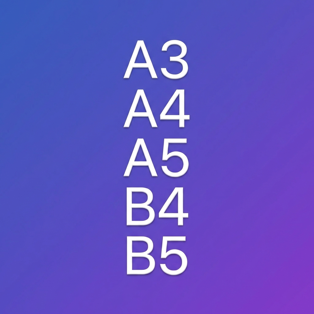 よく使う用紙サイズ一覧